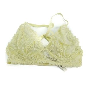 Free People Veronica Underwire Bra Yellow Lace